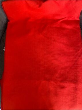 Bright Red Textured Tablecloth